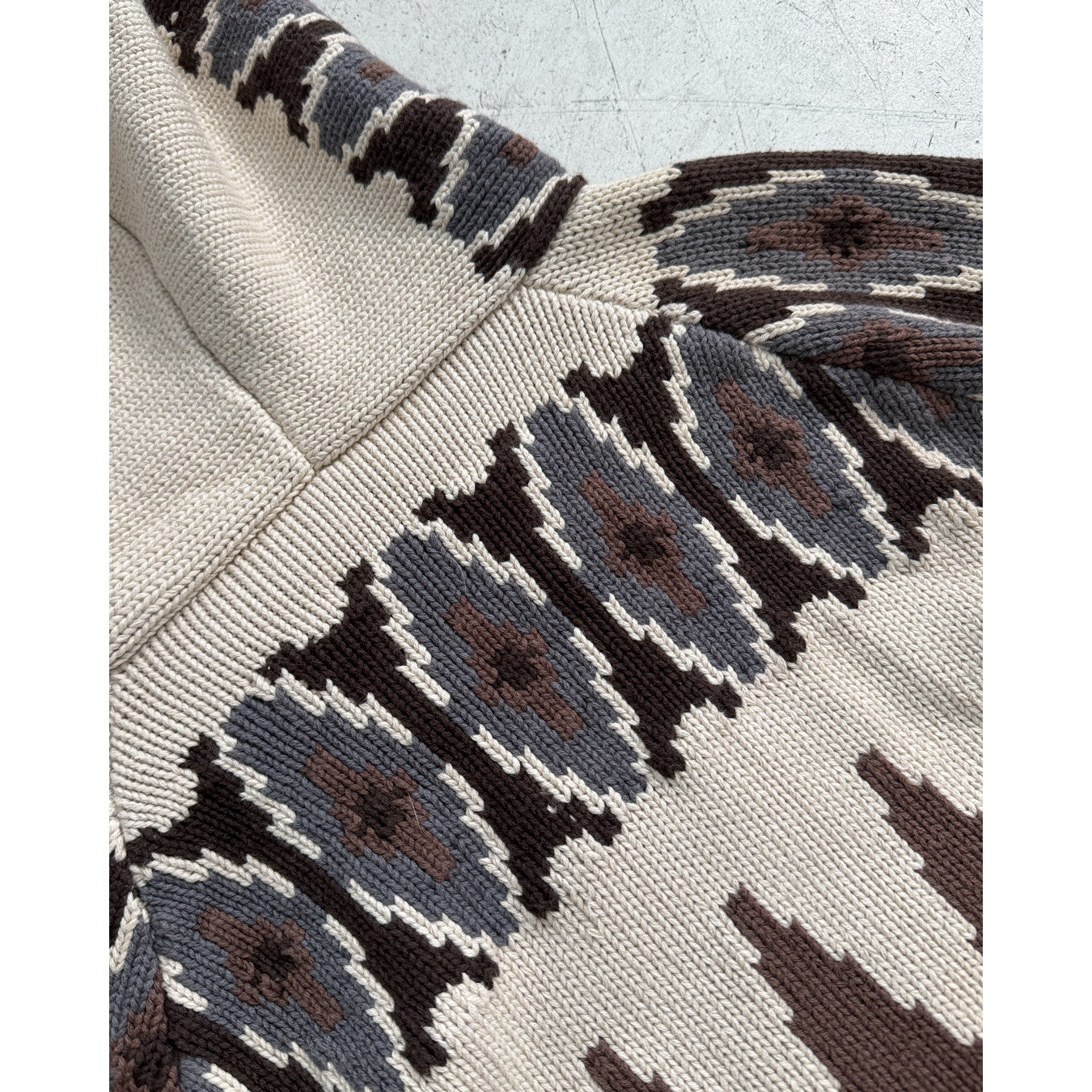 Knit Zip-up Hoodie