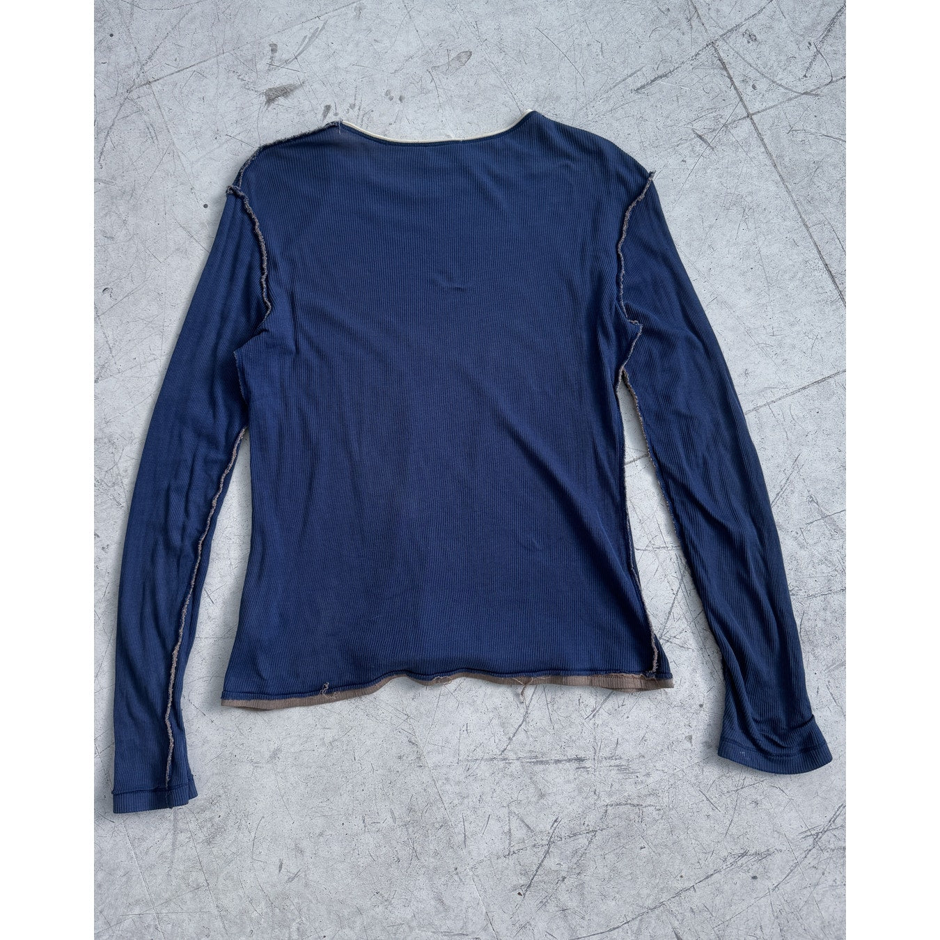 Double Layer Ribbed Long Sleeve