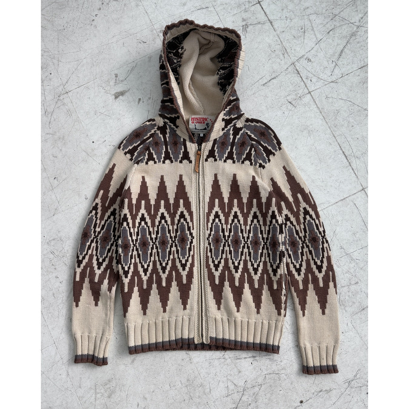 Knit Zip-up Hoodie