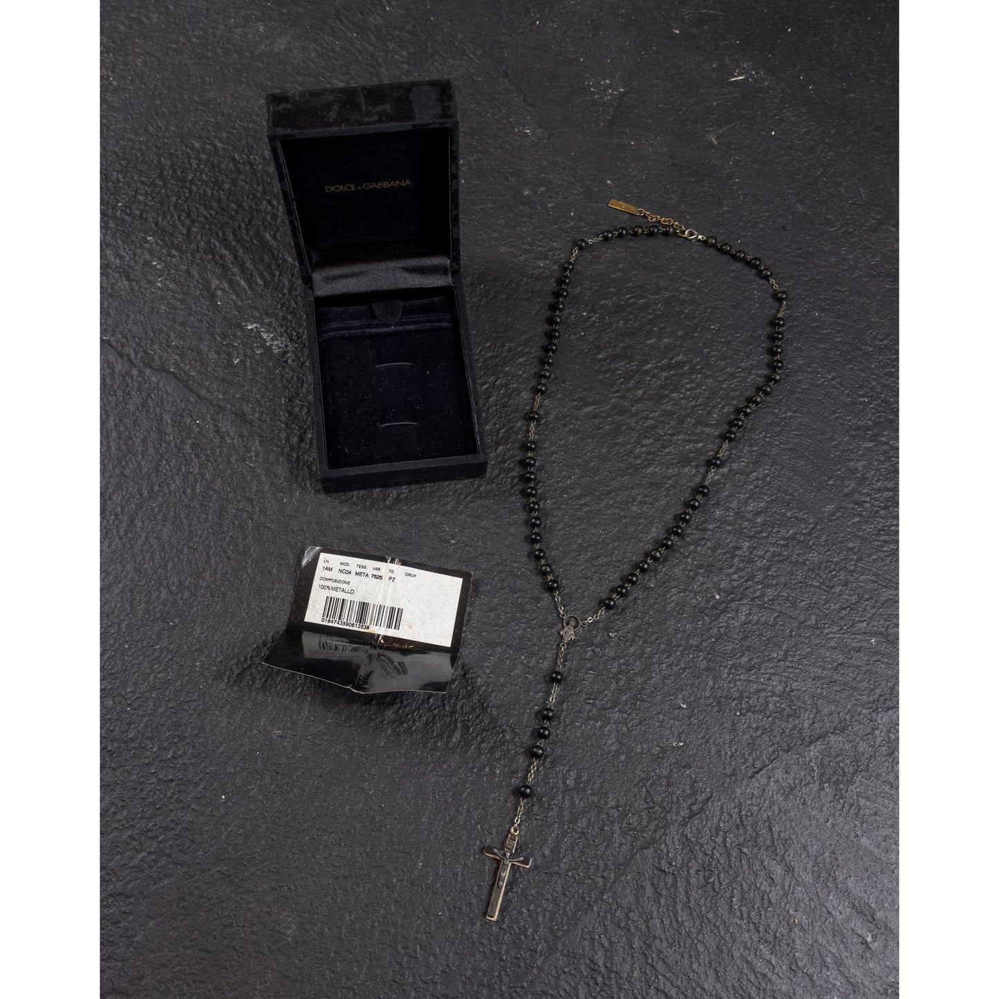 Wood Bead Rosary Necklace