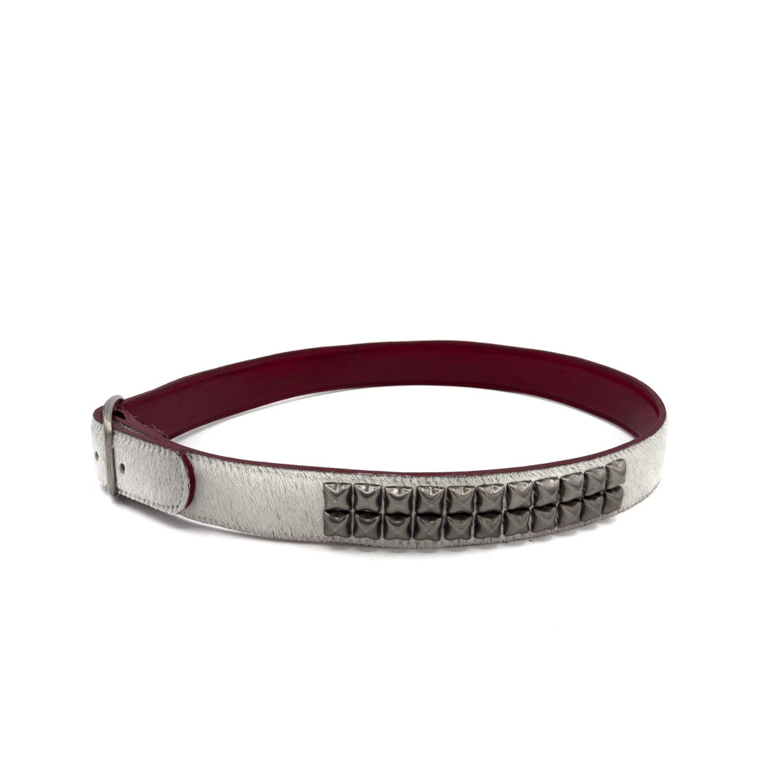 Fur Studded Belt