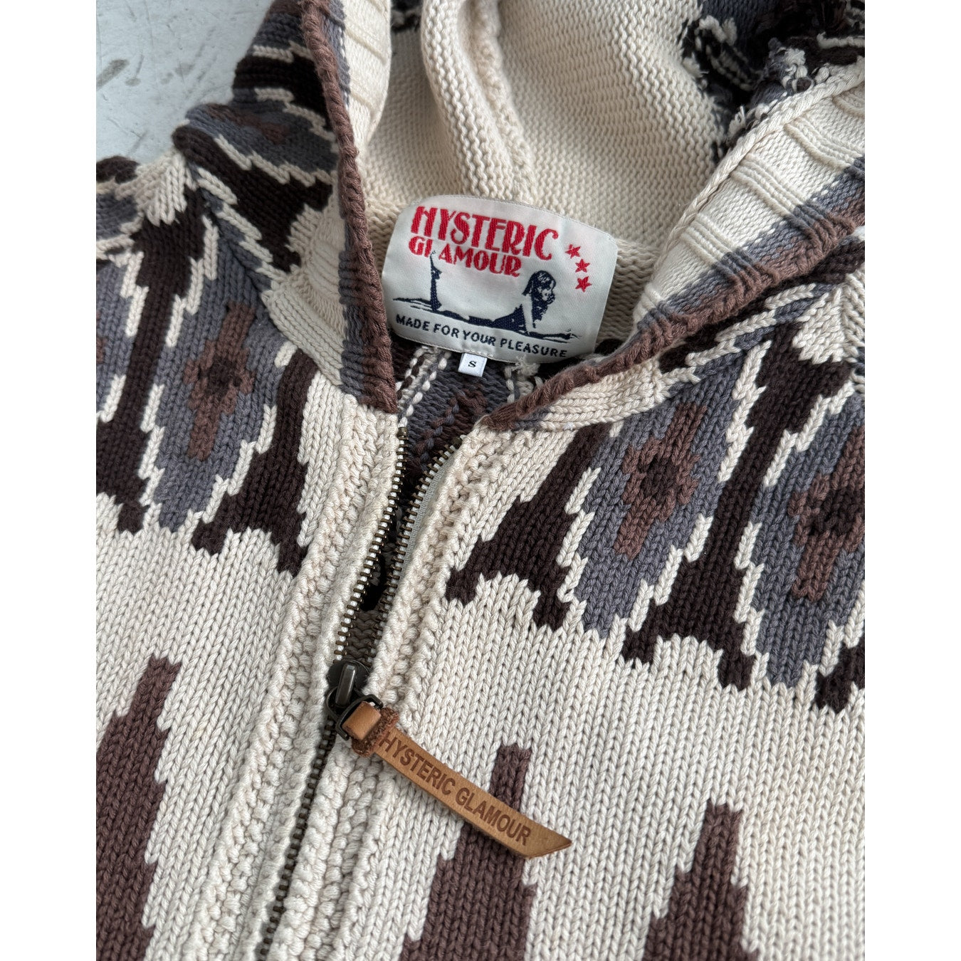 Knit Zip-up Hoodie