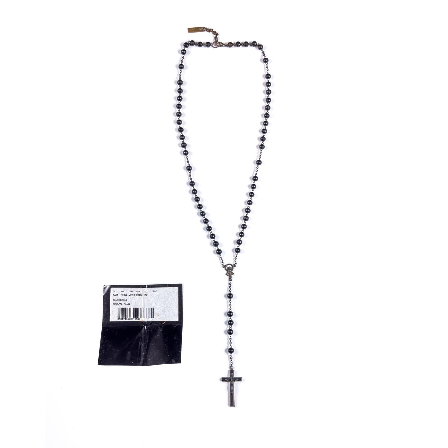 Wood Bead Rosary Necklace