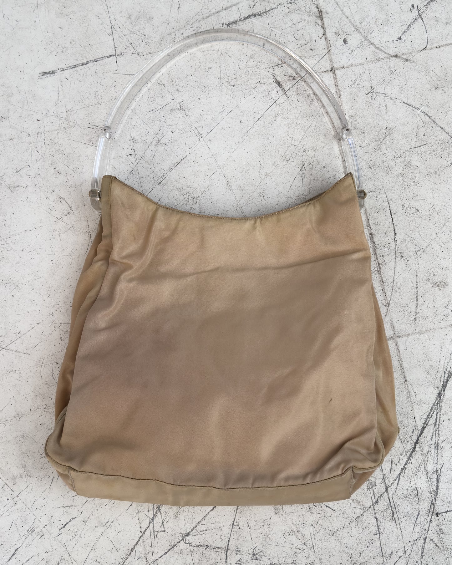Lucite Handle Tessuto Shoulder Bag