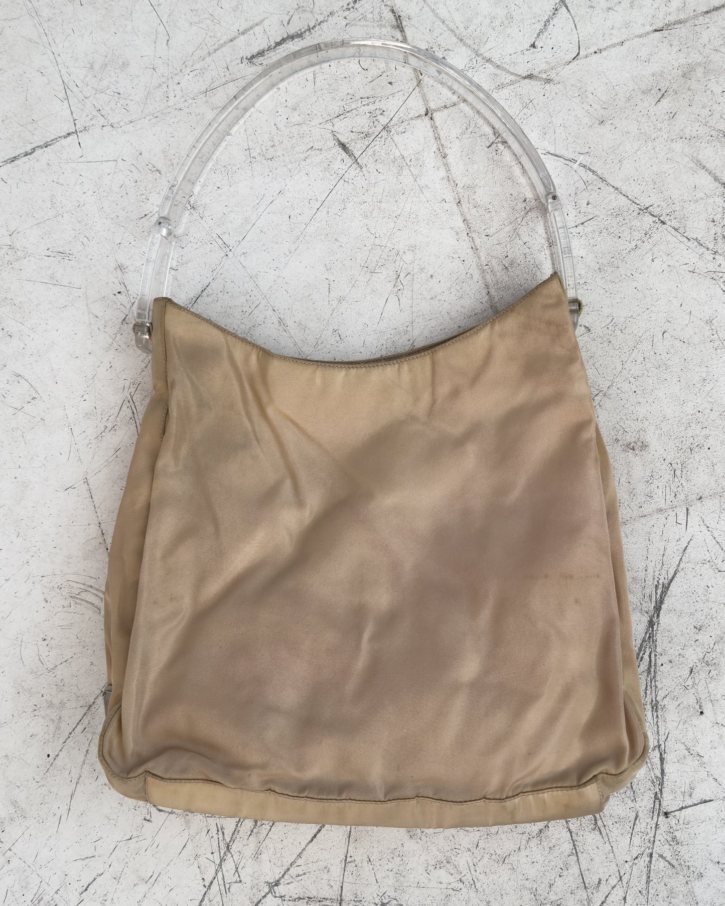 Lucite Handle Tessuto Shoulder Bag