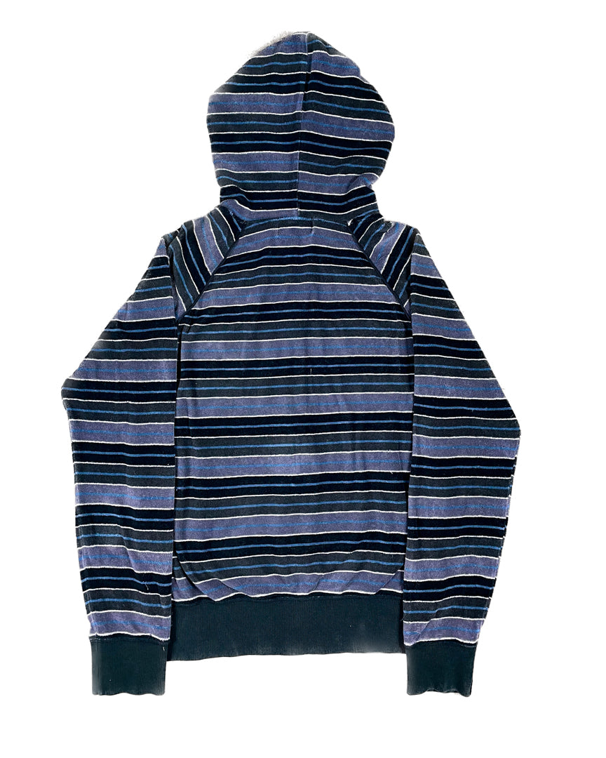 Striped zip-up hoodie