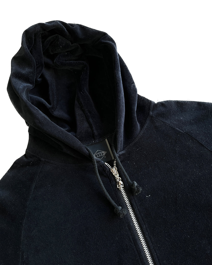 Velour Zip-up Hoodie