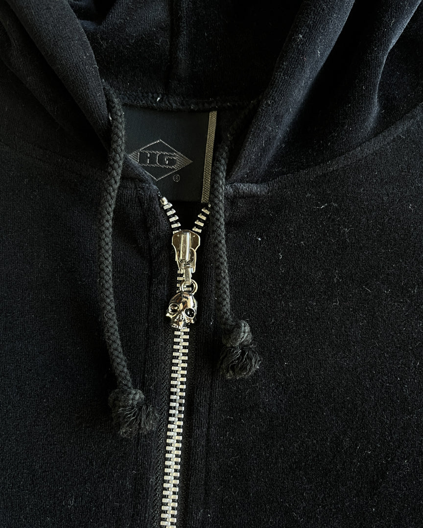 Velour Zip-up Hoodie