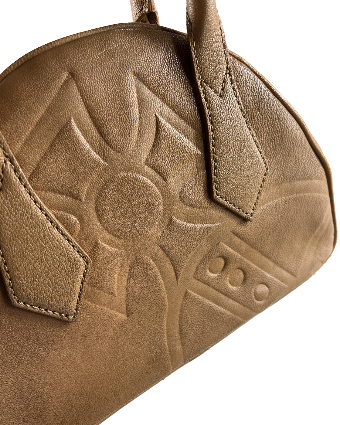 Embossed Leather Orb Purse