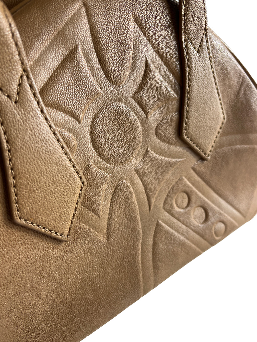 Embossed Leather Orb Purse