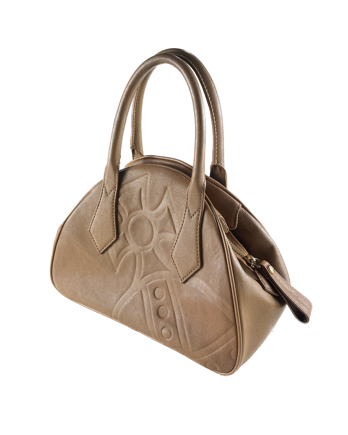 Embossed Leather Orb Purse