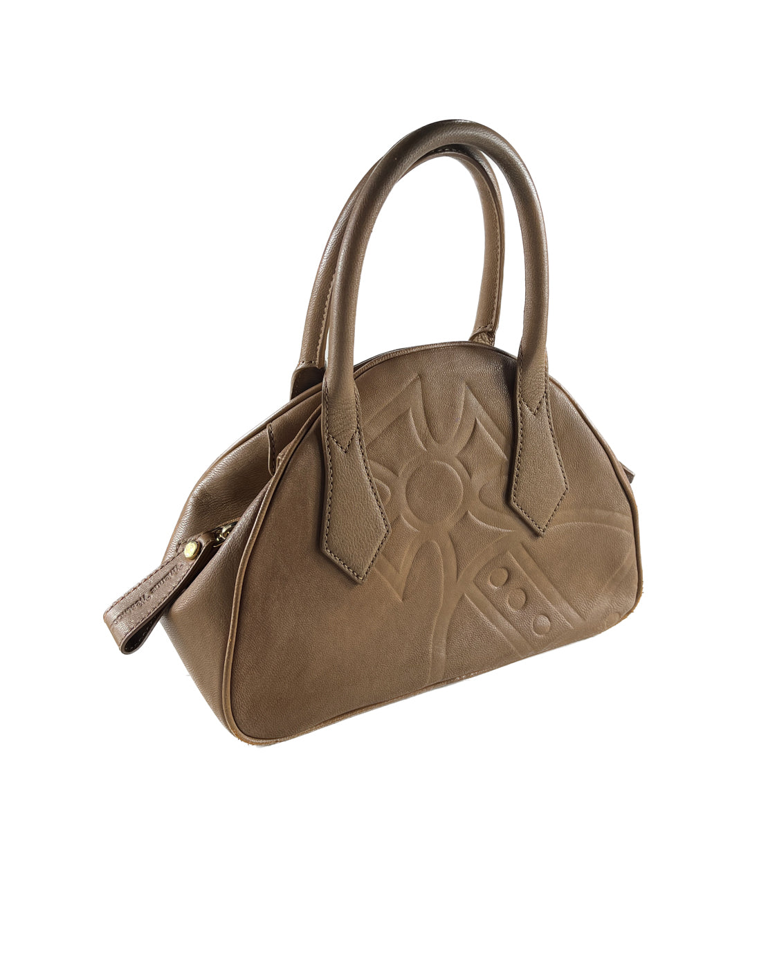 Embossed Leather Orb Purse