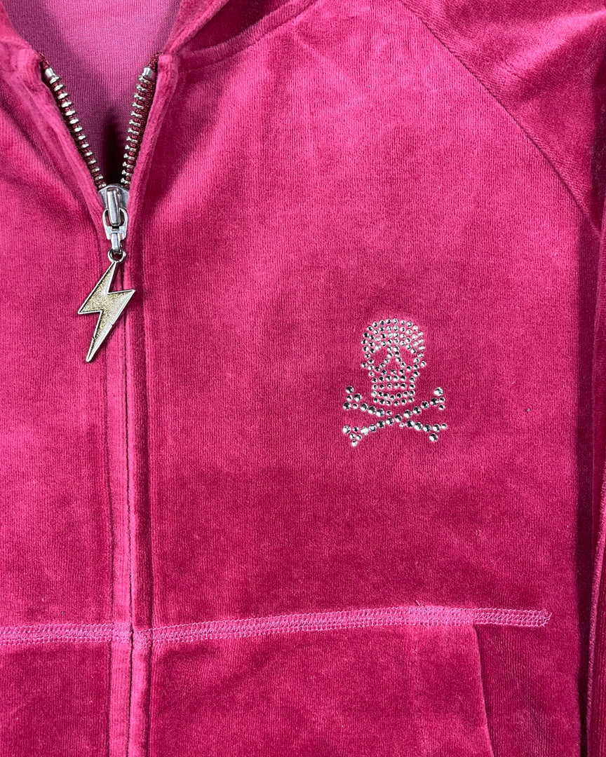 Velour Zip-up Hoodie