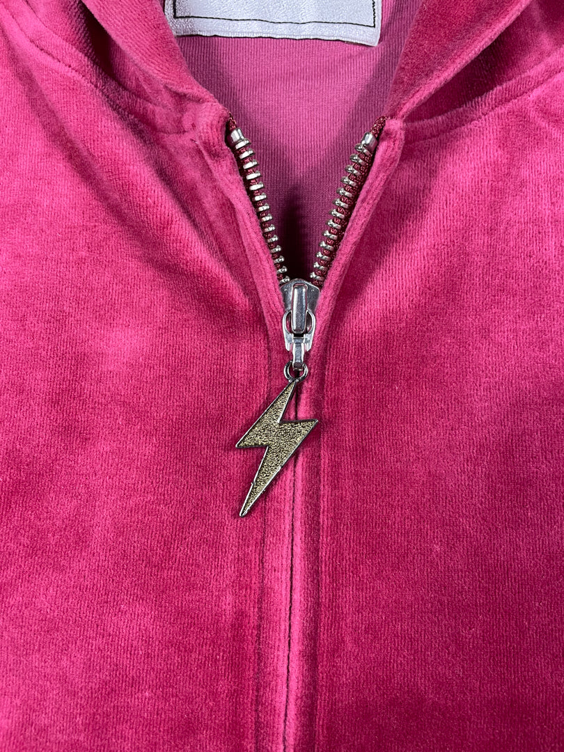 Velour Zip-up Hoodie