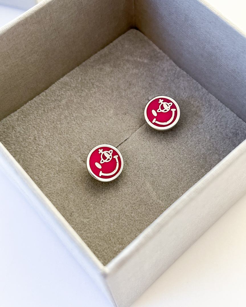 Smiley Orb Earrings