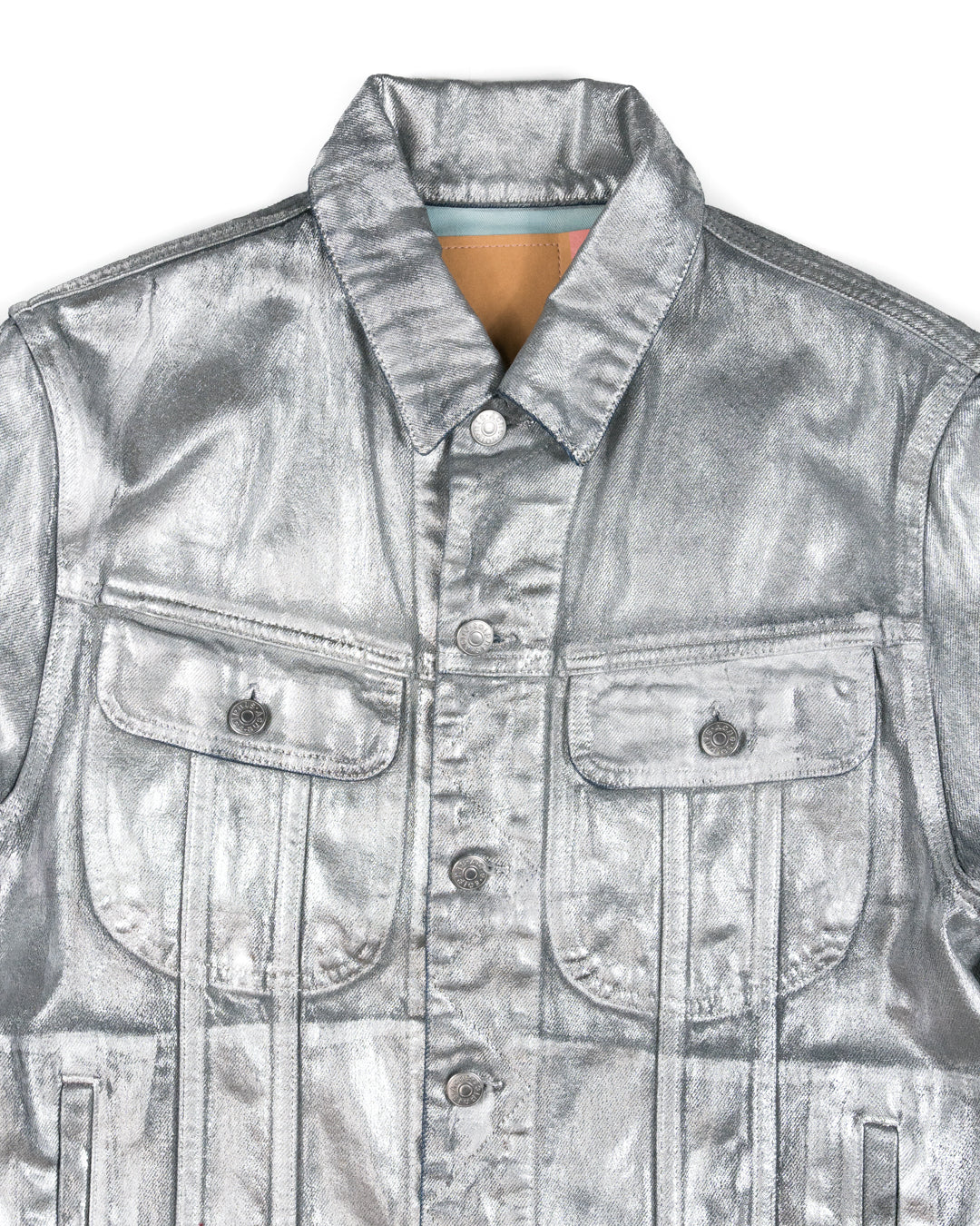 Waxed Silver Denim Jacket