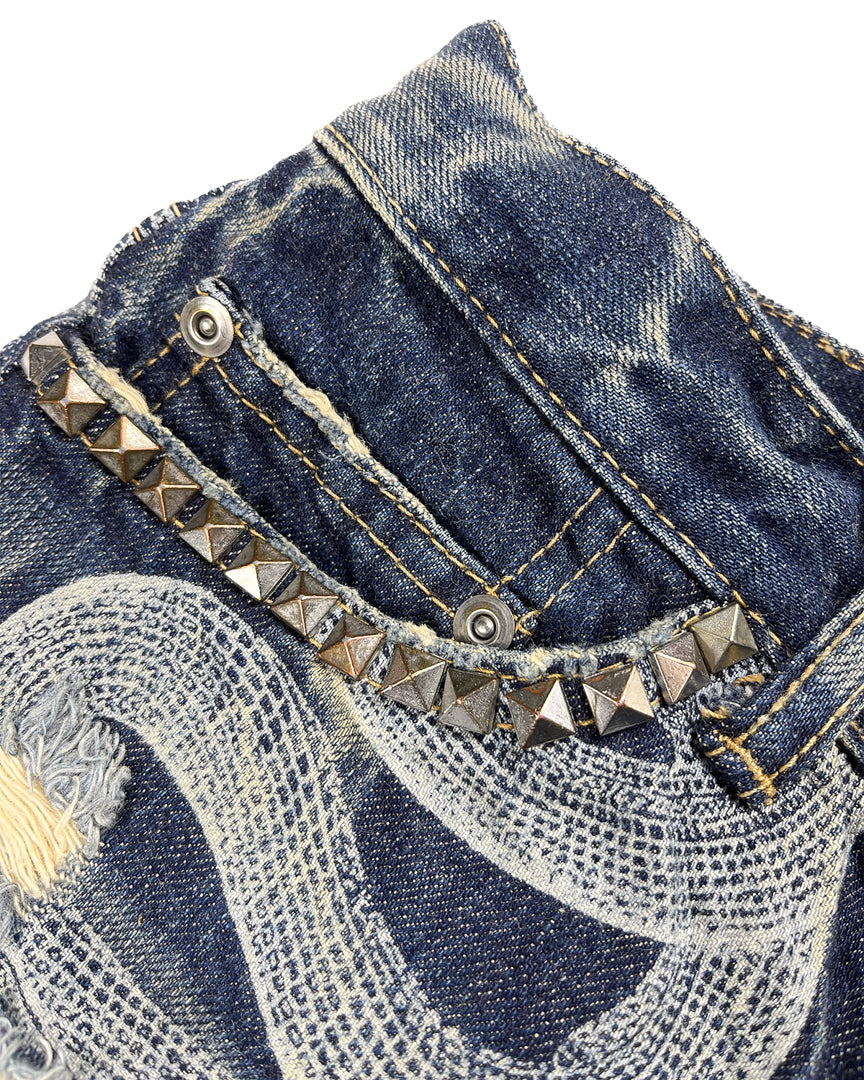 Snake Print Denim