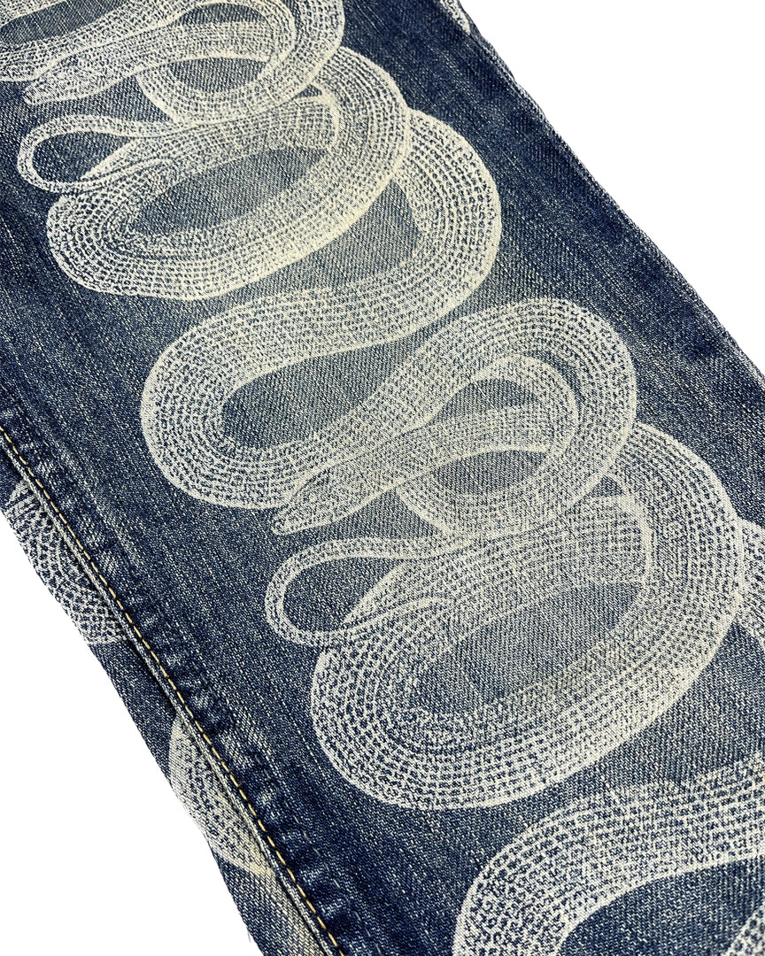 Snake Print Denim