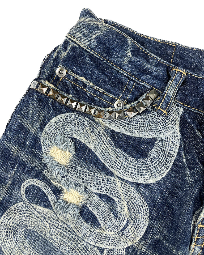 Snake Print Denim