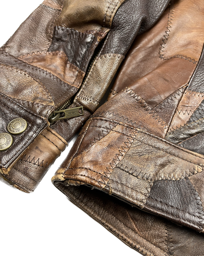 Patchwork Leather Jacket