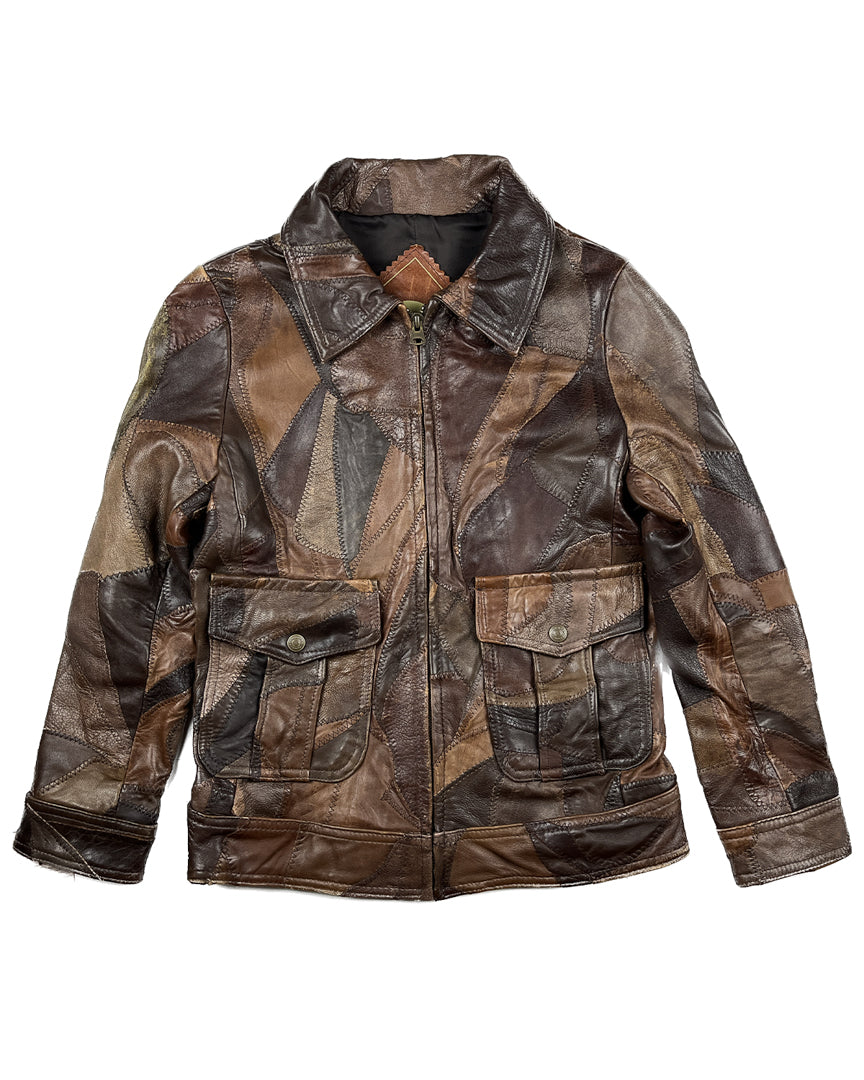 Patchwork Leather Jacket