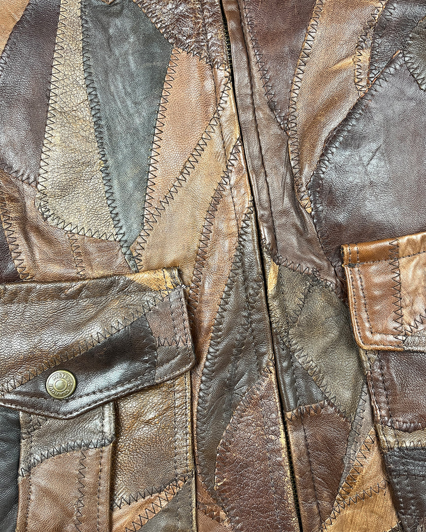 Patchwork Leather Jacket