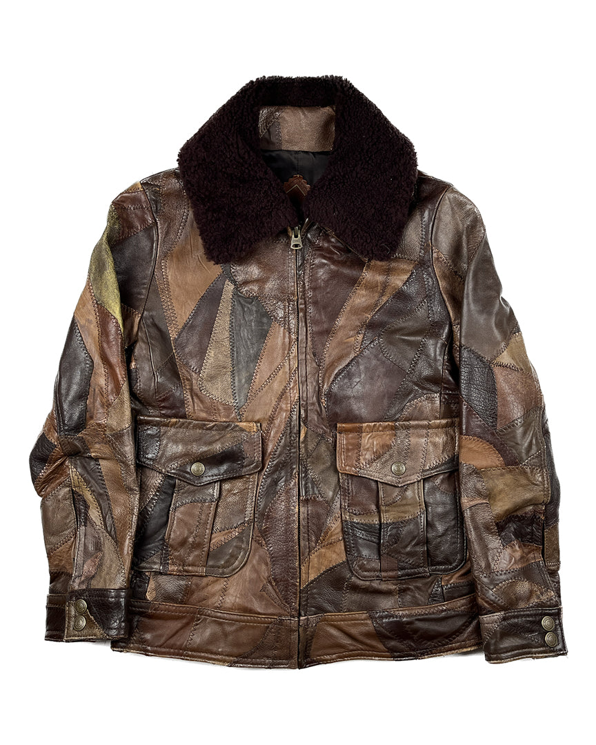Patchwork Leather Jacket