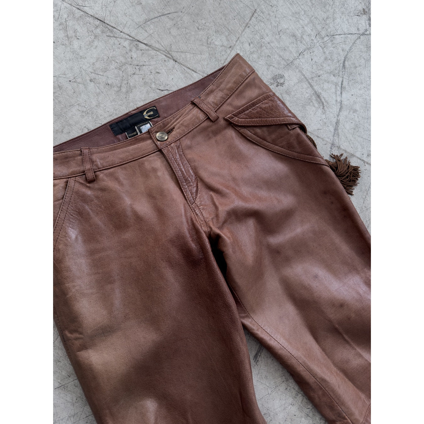 Leather Tassle Pants