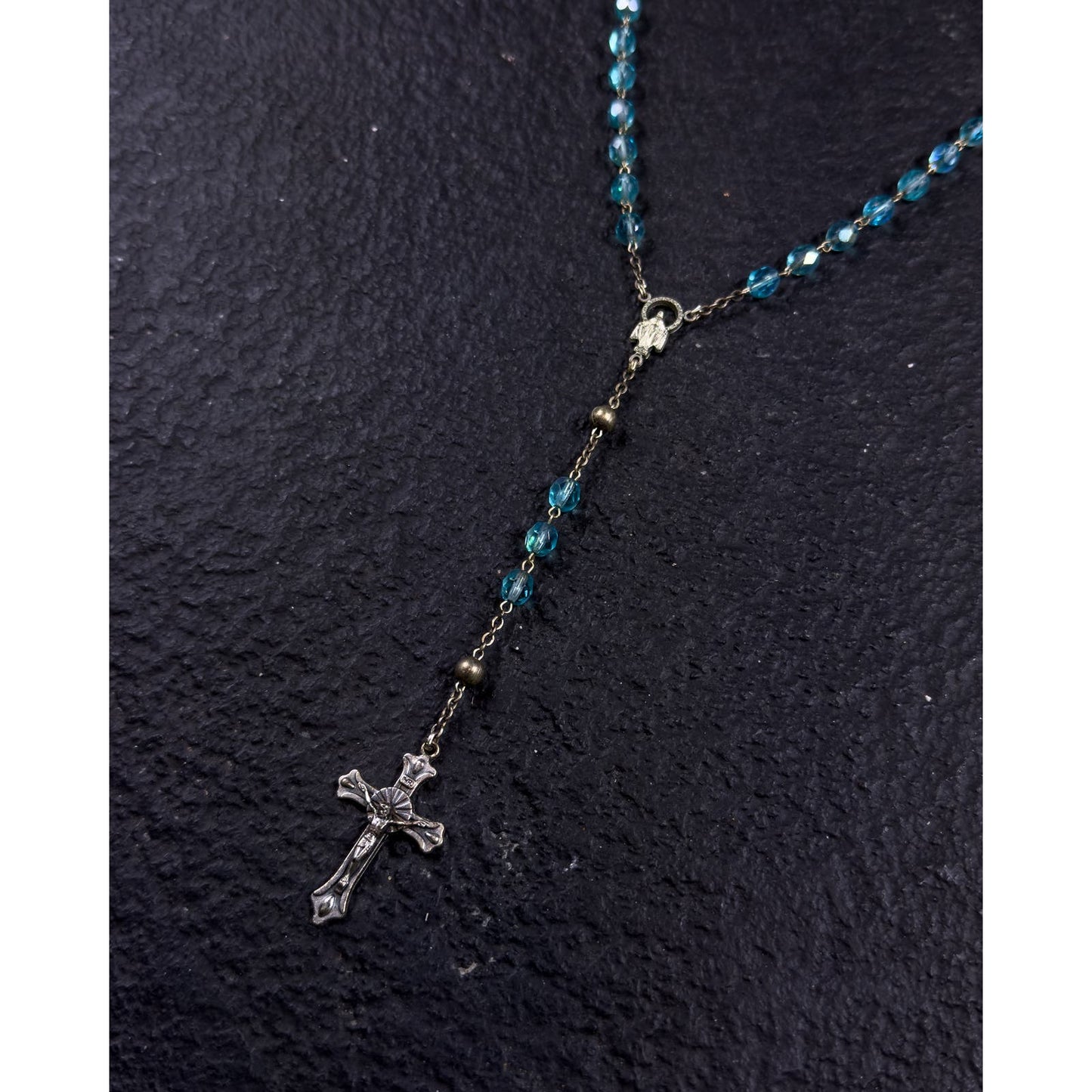 Blue Bead Rosary