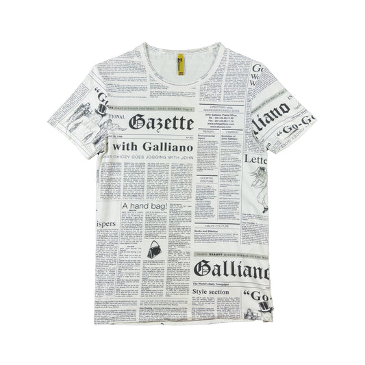 Galliano Gazette Newsprint Tee