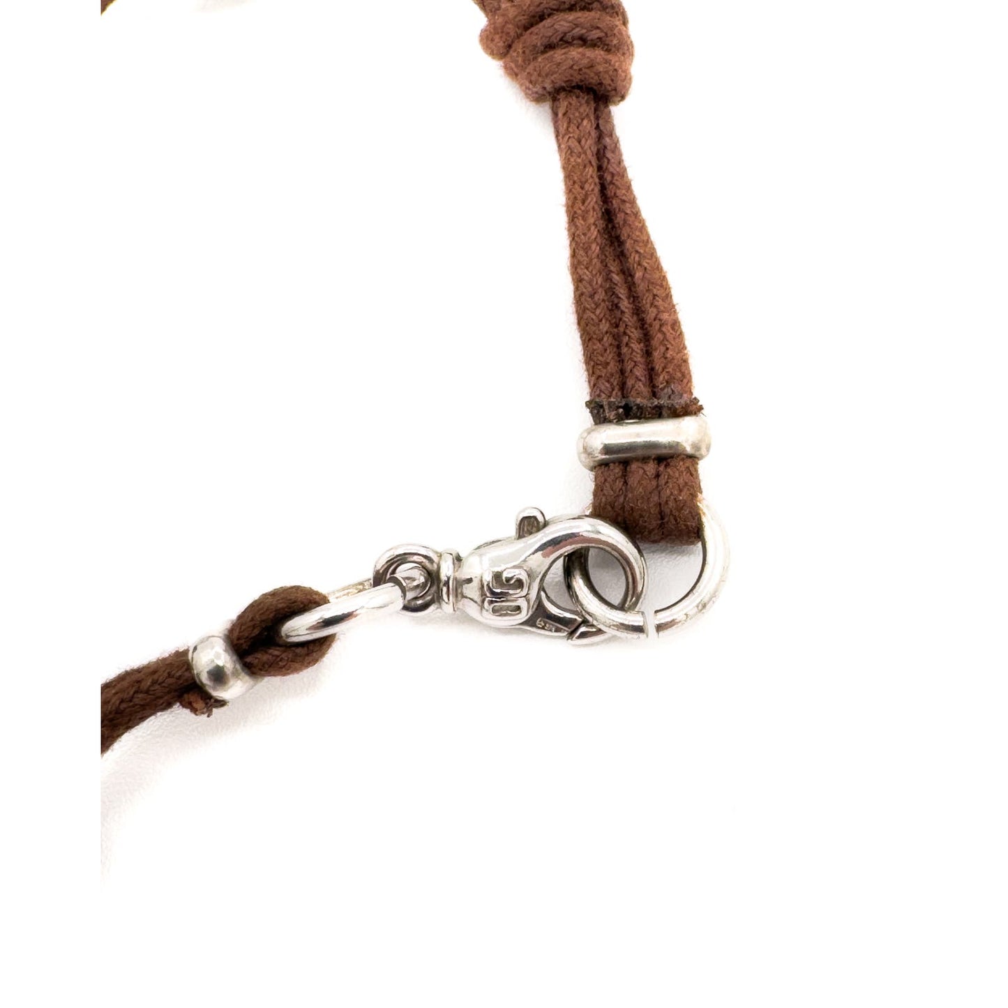 Leather .925 Hound Tooth Necklace