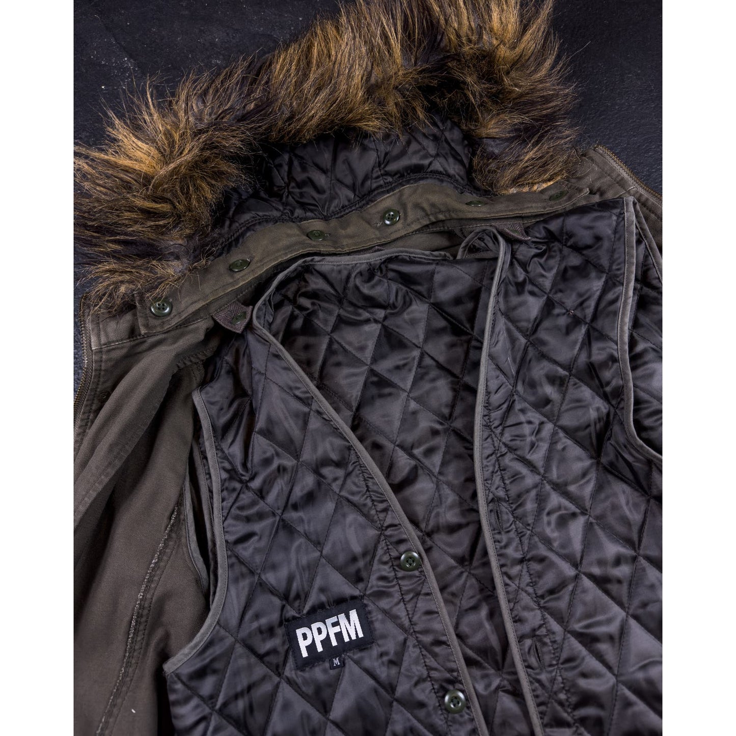Fur-lined Military Parka