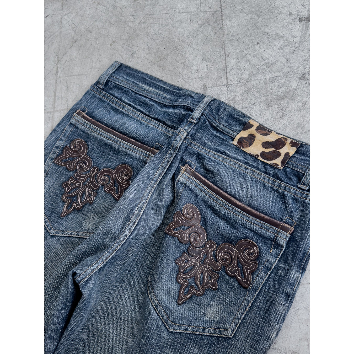 Leather Patch Denim