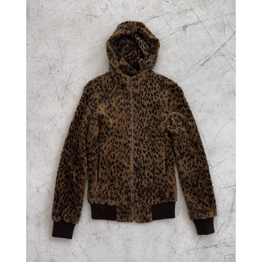 Cheetah Fur Zip-up Hoodie