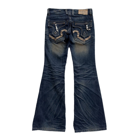 Zebra Pocket Flare Denim