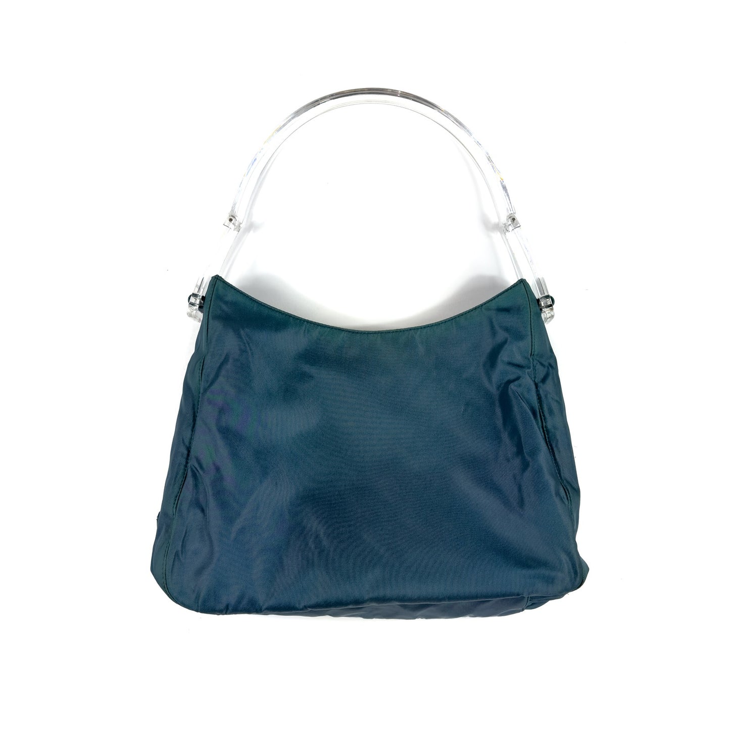 Lucite Handle Tessuto Shoulder Bag