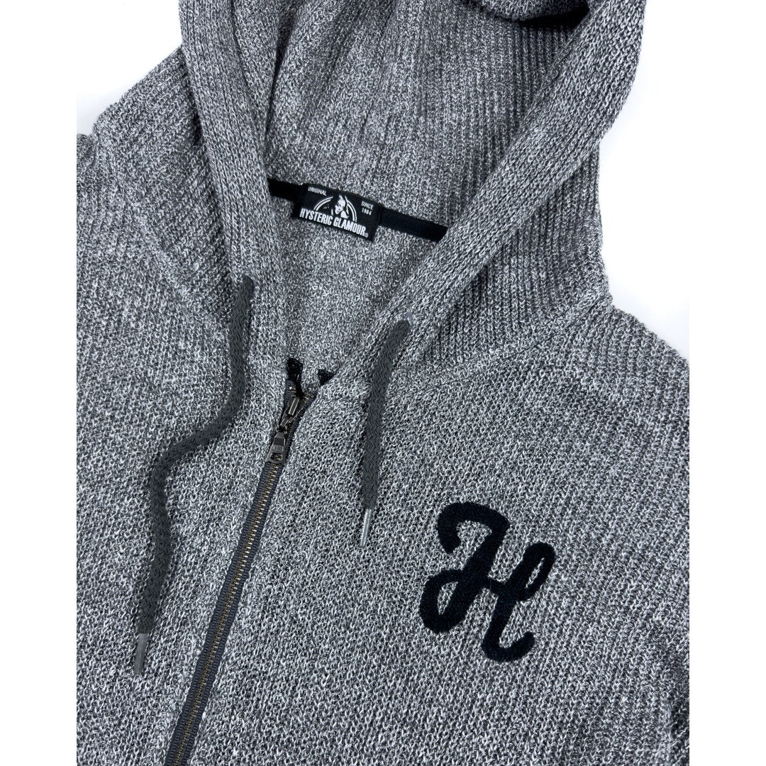 Knit Zip-up Hoodie