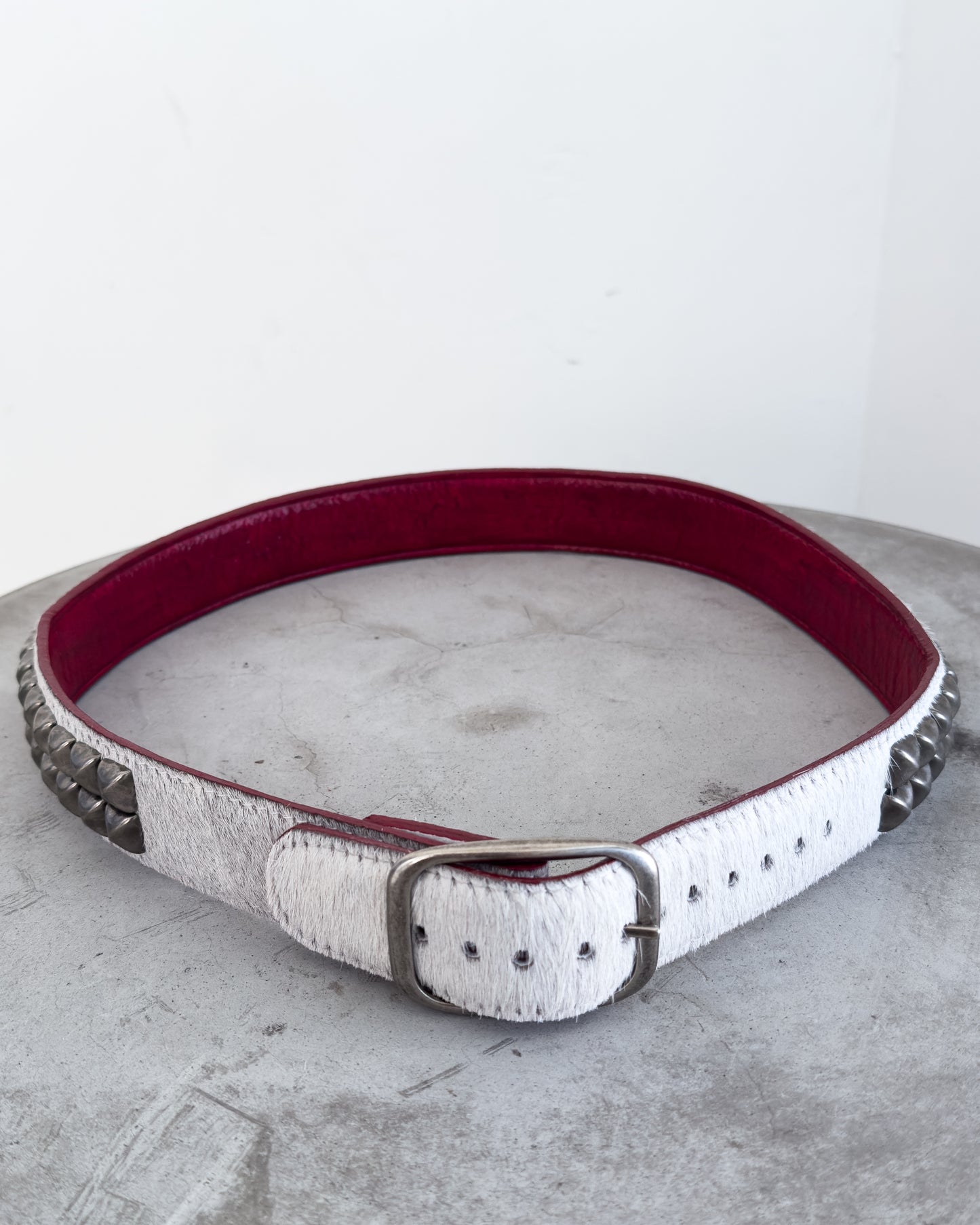 Fur Studded Belt