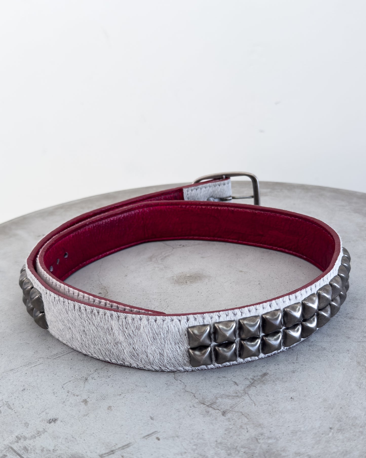 Fur Studded Belt