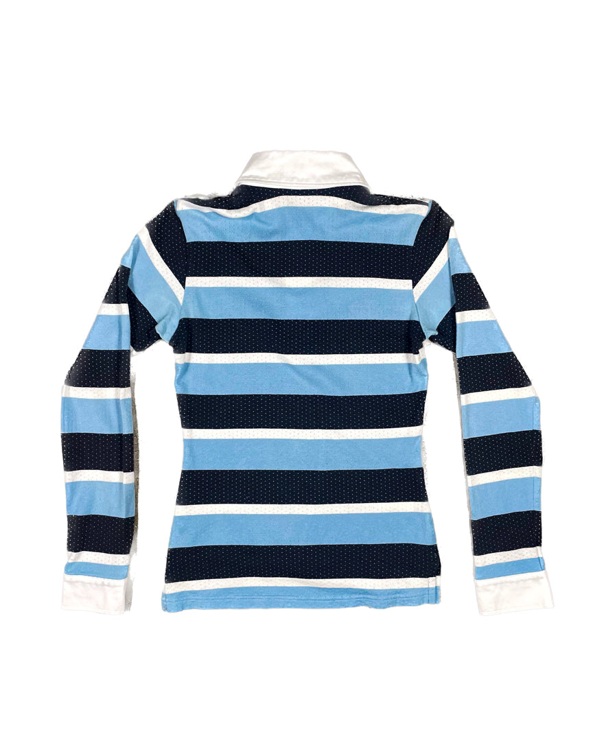 Striped collared long-sleeve