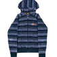 Striped zip-up hoodie