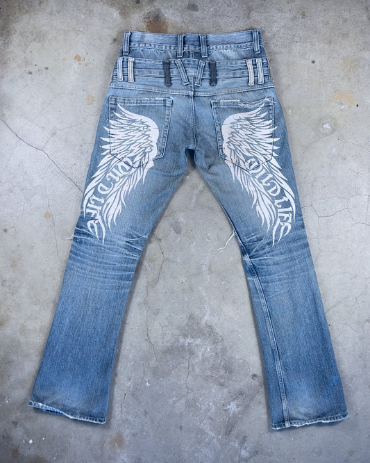 Double Waist Tattoo Denim