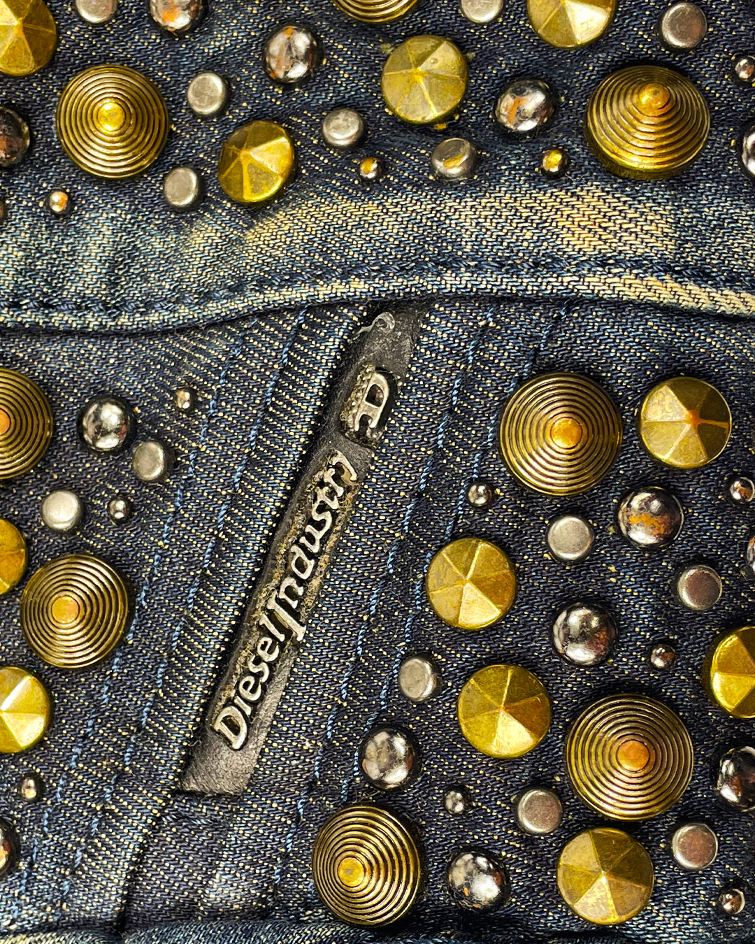 Studded Denim Purse