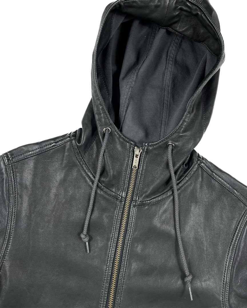 Leather Hoodie