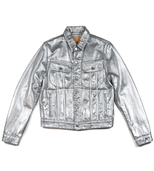 Waxed Silver Denim Jacket
