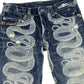 Snake Print Denim