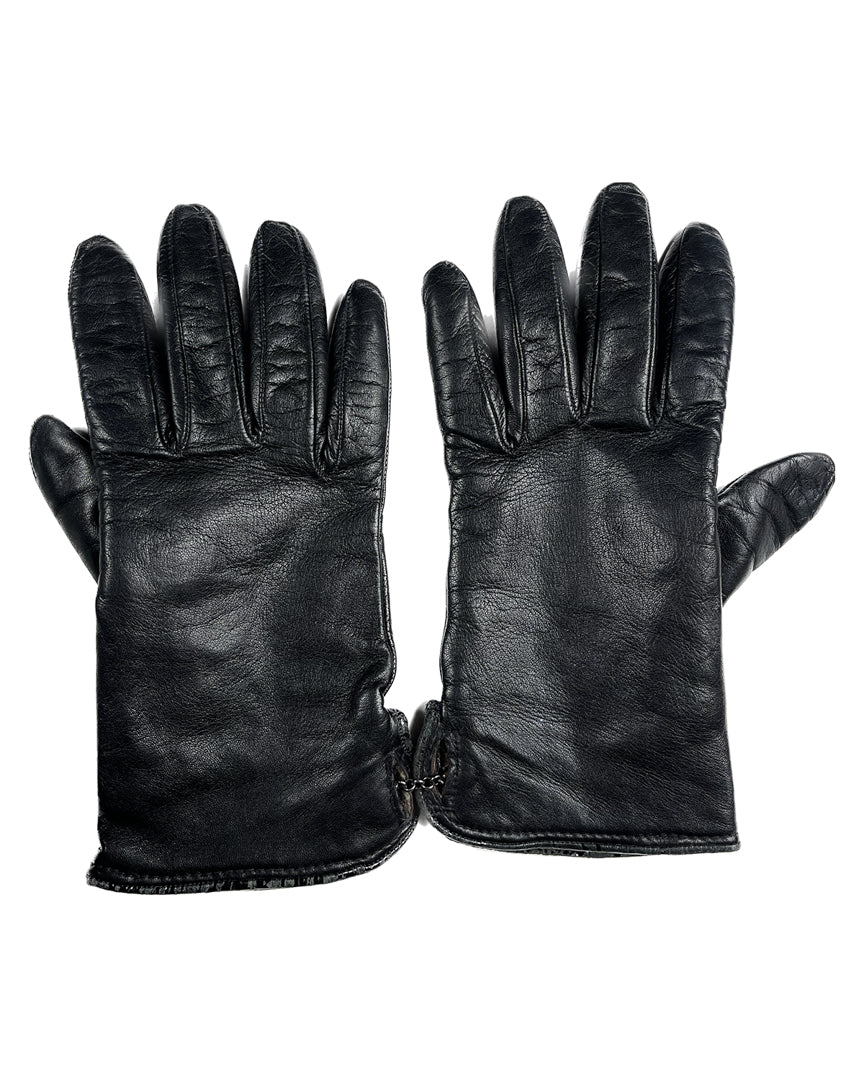 Orb Charm Leather Gloves